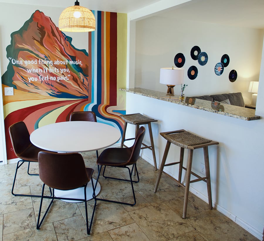 In kitchen Dining area