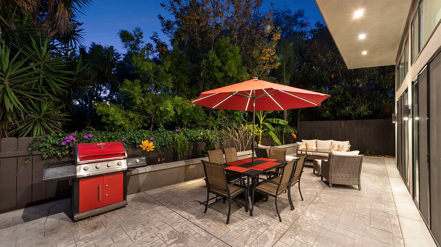 Seating area with BBQ