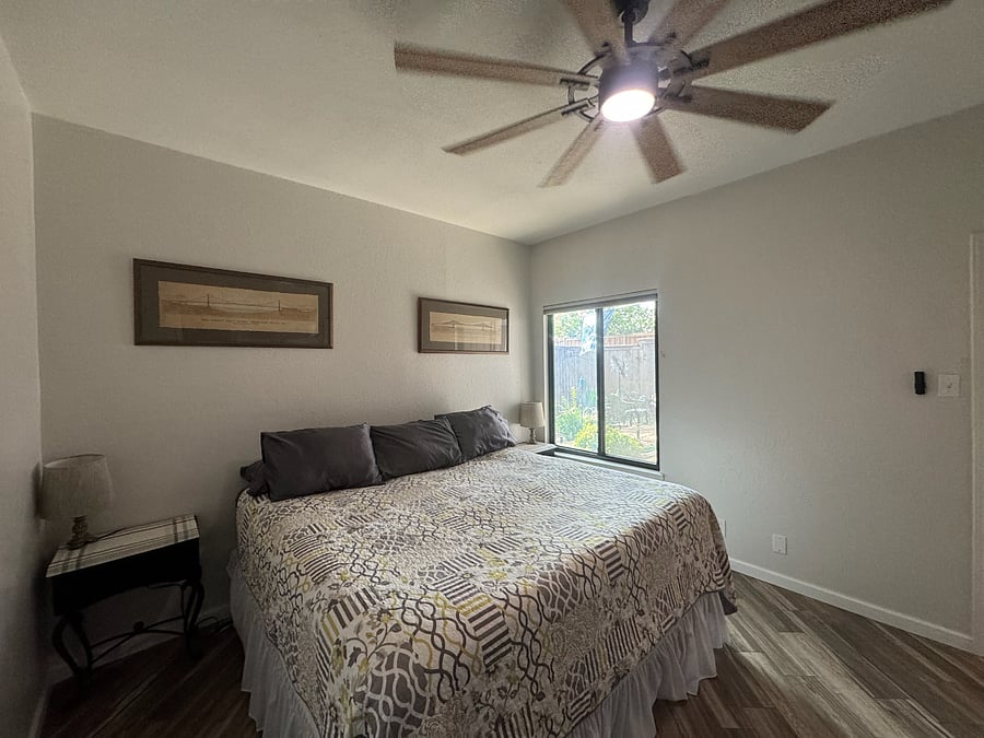 Bedroom with King sized bed