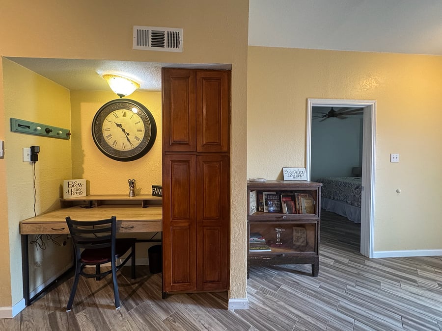 Entryway with a built in desk