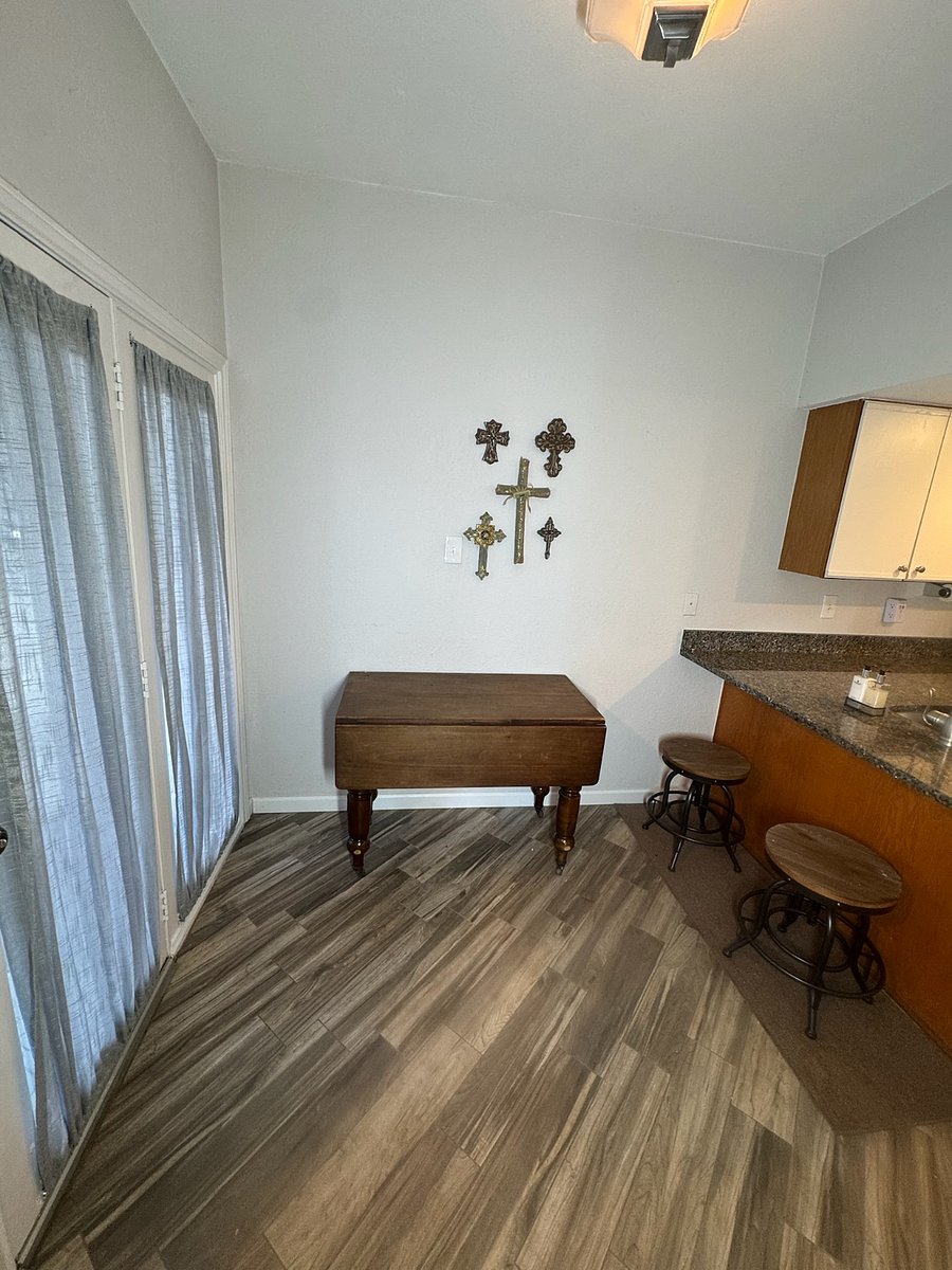Dining area, patio door