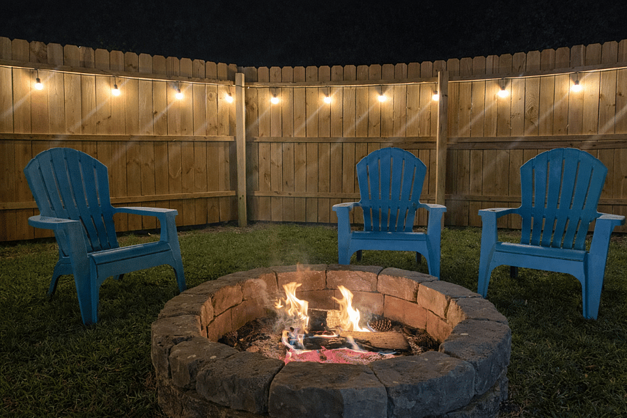 Backyard firepit