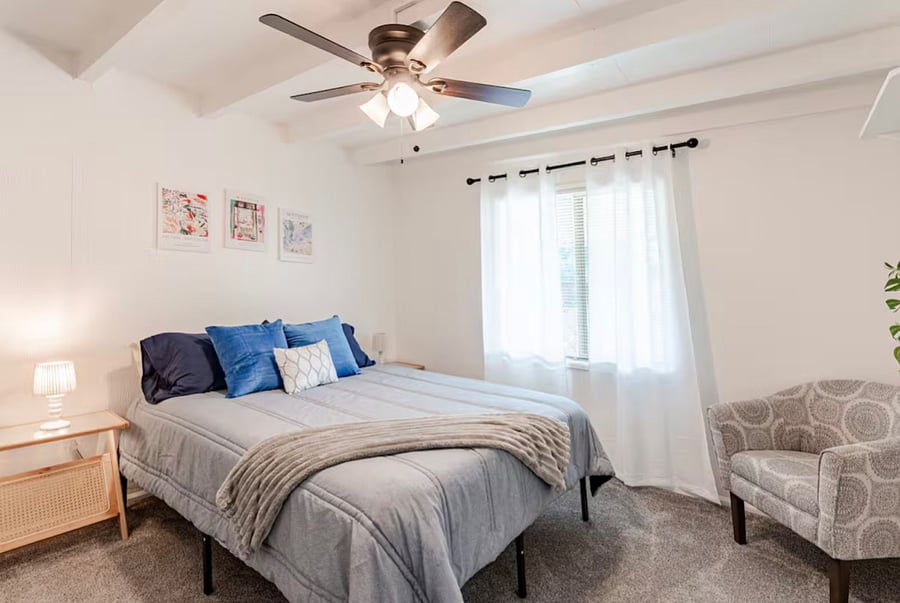 Bedroom 1 with queen bed.