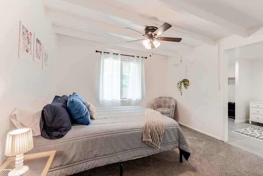 Bedroom 1 with walk-in closet