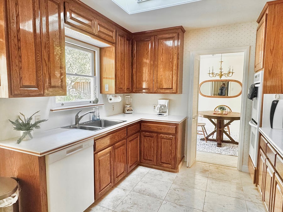 Kitchen with full size appliances