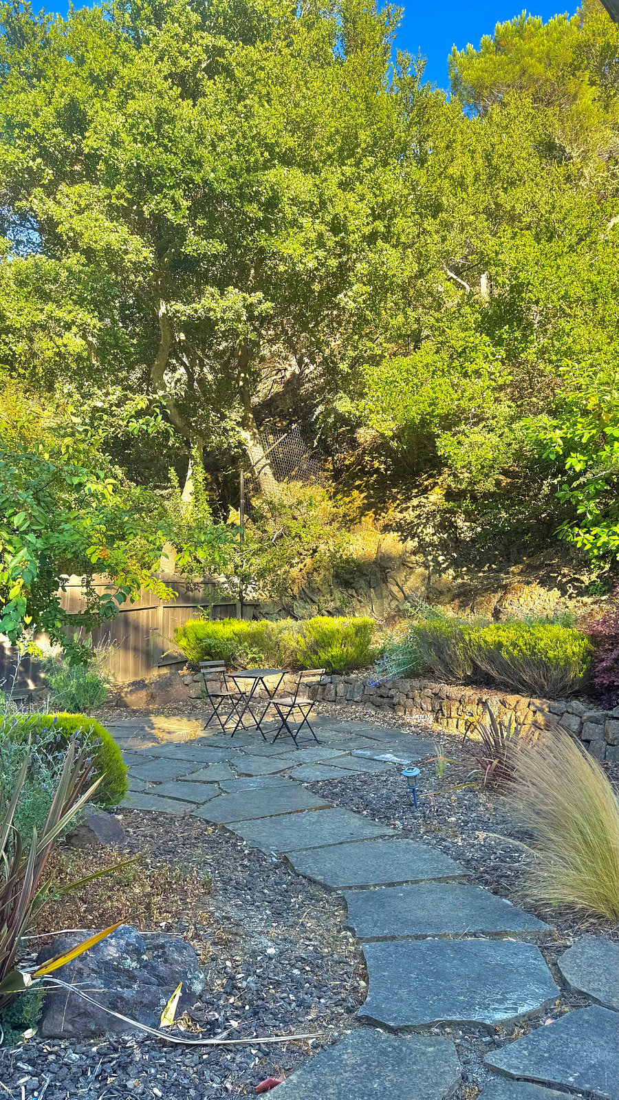 Backyard sitting area