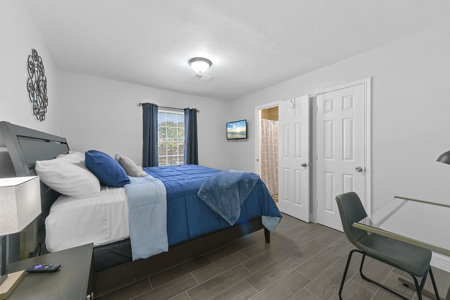 Dreamy nights and serene mornings  your primary bedroom is a haven of comfort and style.  Embrace tranquility where every detail whispers relaxation. #BedroomBliss #HomeEscape