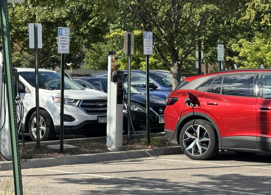 EV charging stations available at the Robert Crown Center.