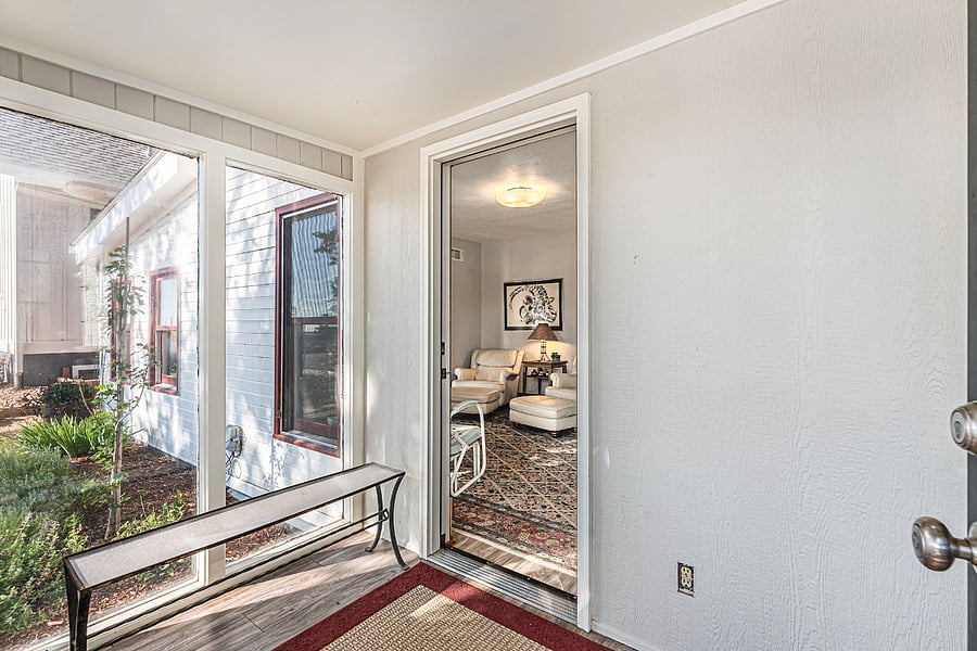 front door into living room