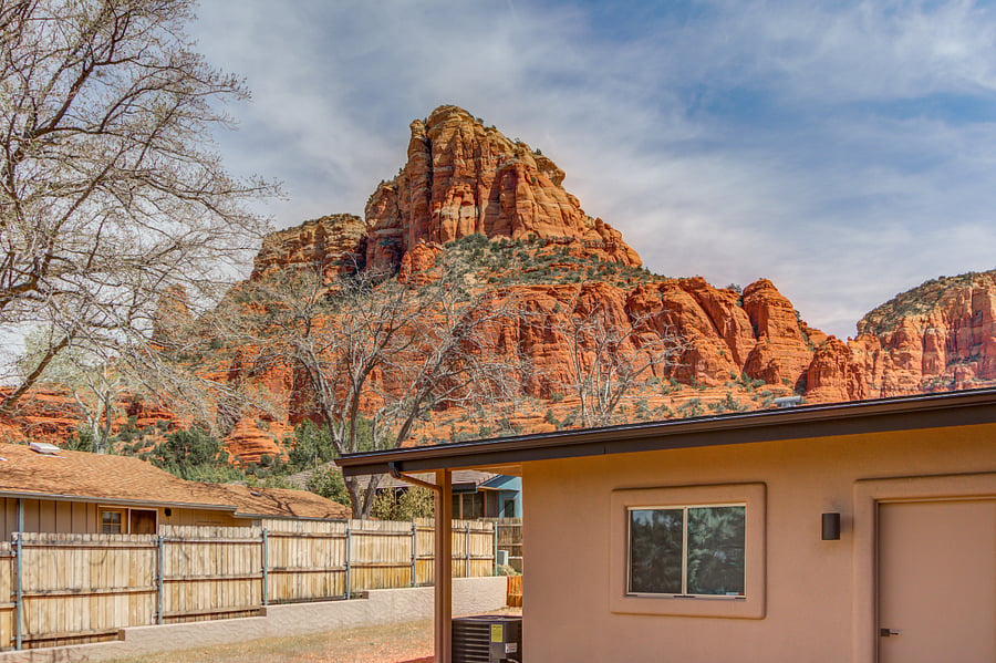 Backyard with views of Elephant Rock