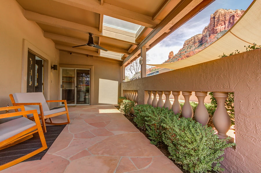 Gated Front Patio with views of Elephant Rock