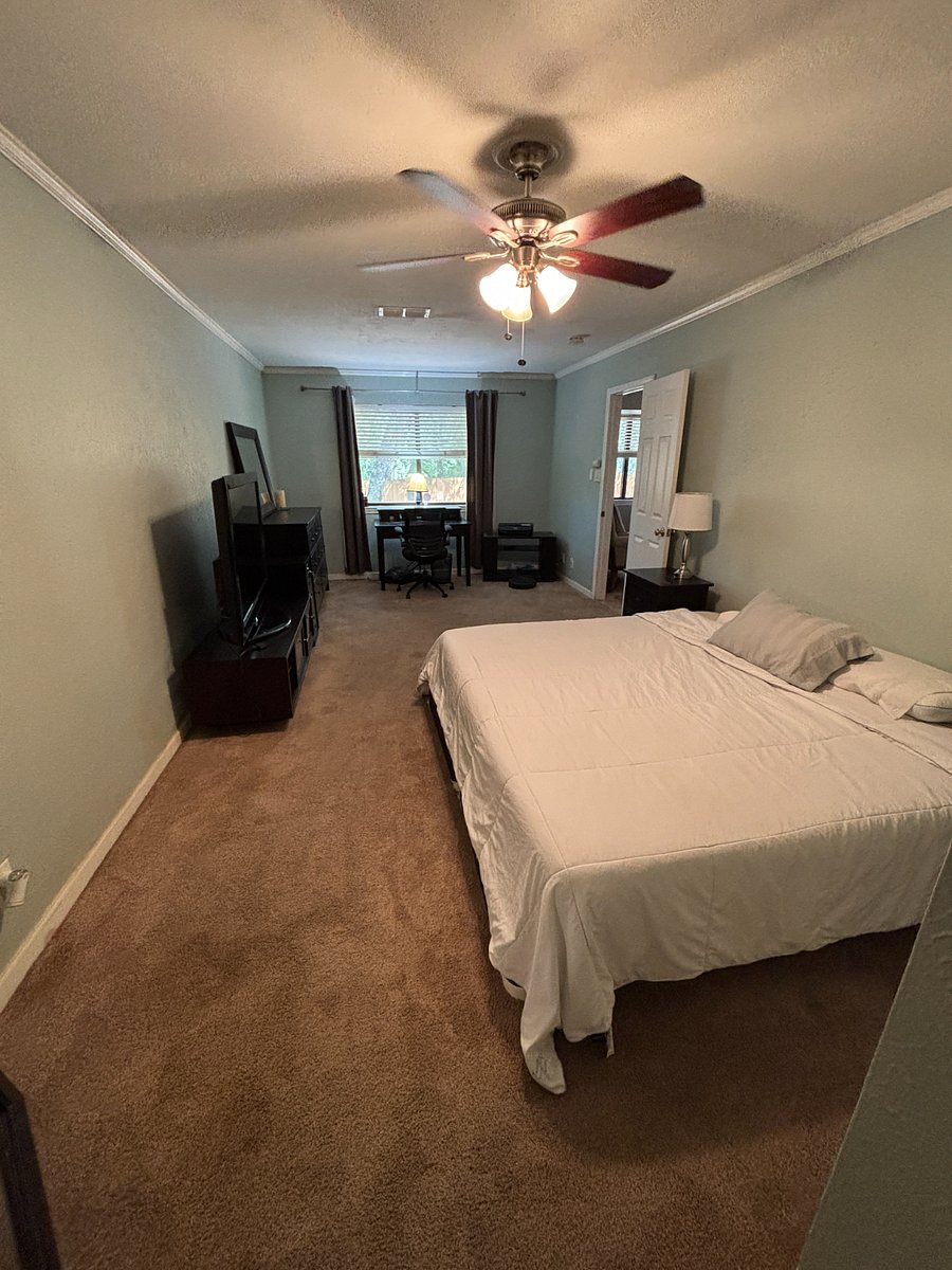 Master Bedroom with TV and Office desk