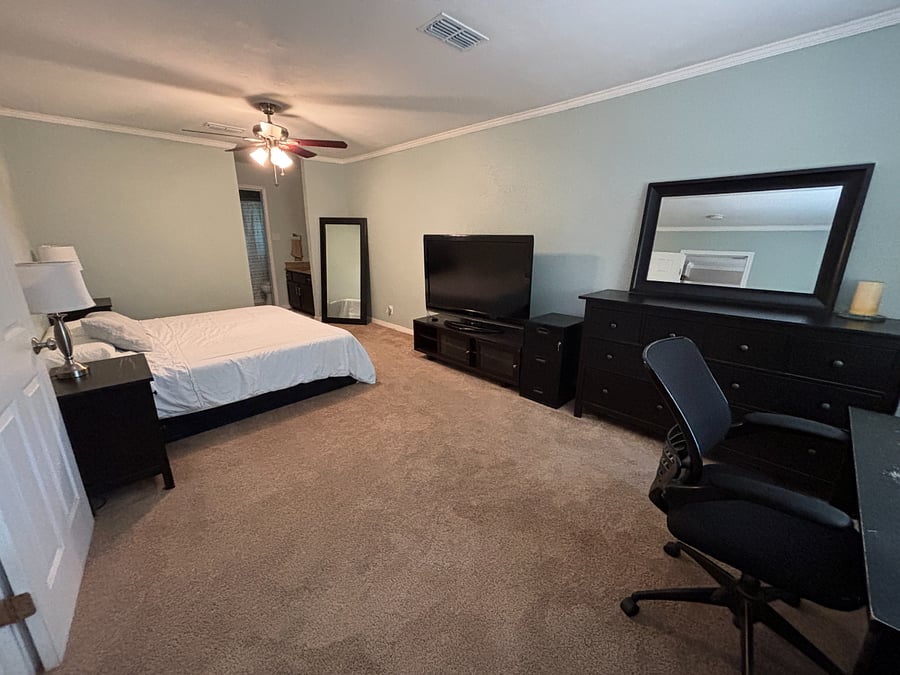 Master Bedroom with TV and Office desk