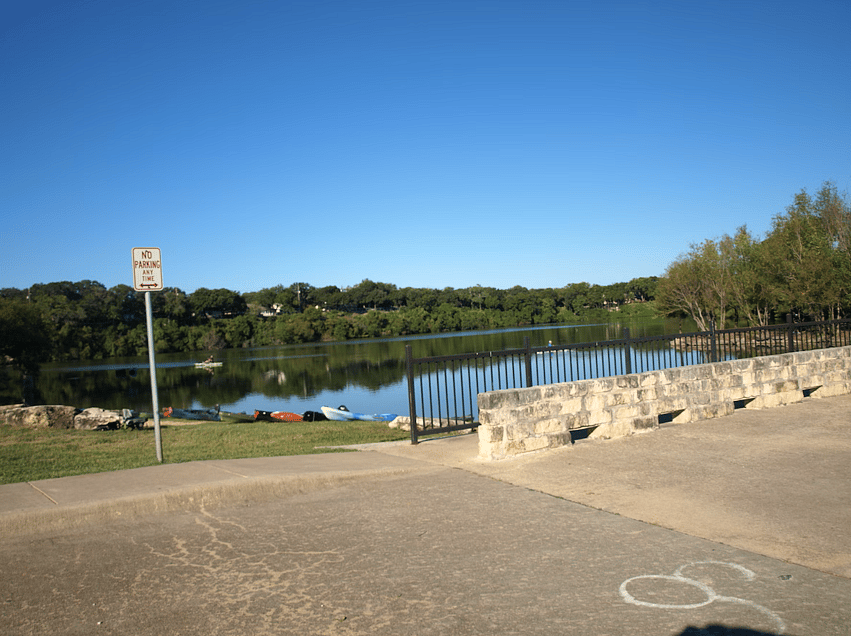 Lake five minutes from house