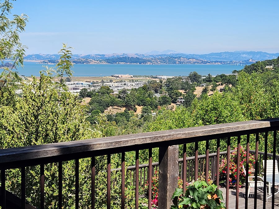 Bay view from the deck