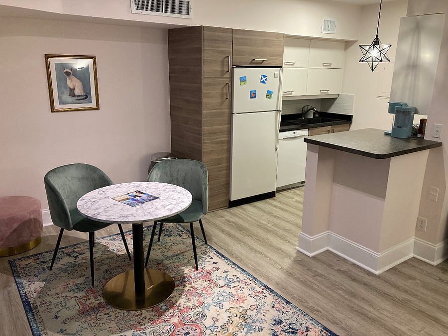 Dining area and kitchen