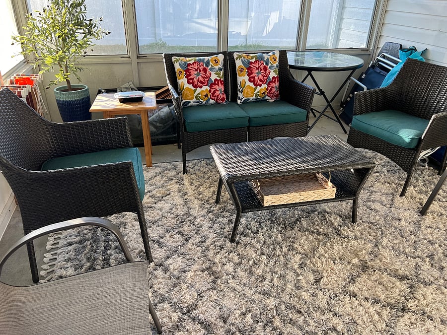 Seasonal back porch.