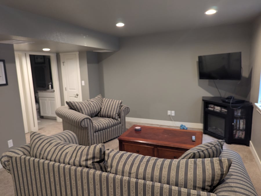 living space with smart TV