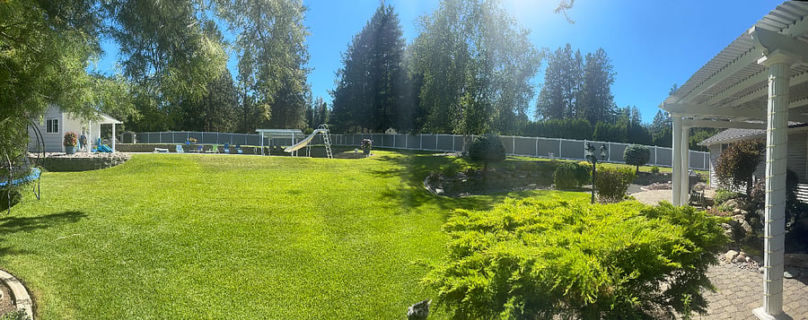 Enjoy the View. Secure, fully fenced private back yard. Lots of room to spread out!