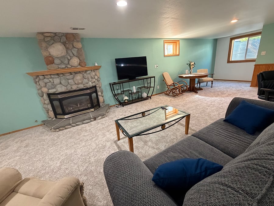 Your living room is practically all brand new with new carpeting, paint, and furniture throughout. It has everything you need to make you feel at home.