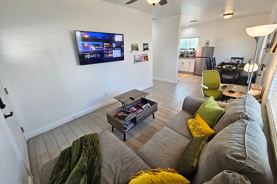55" Samsung Smart TV ready to login to your favorite streaming services!