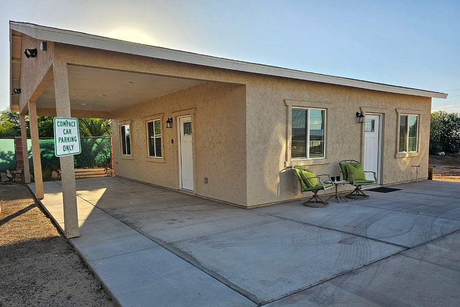 Park your compact car in the attached carport; for larger vehicles, use our free reserved parking spaces at the front gate.