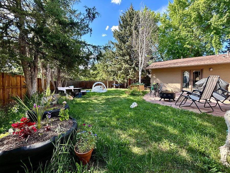 Backyard (all fenced in).