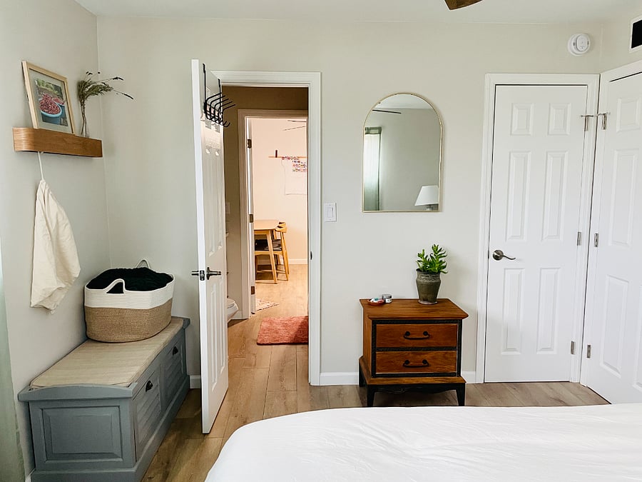 View of bedroom from North window