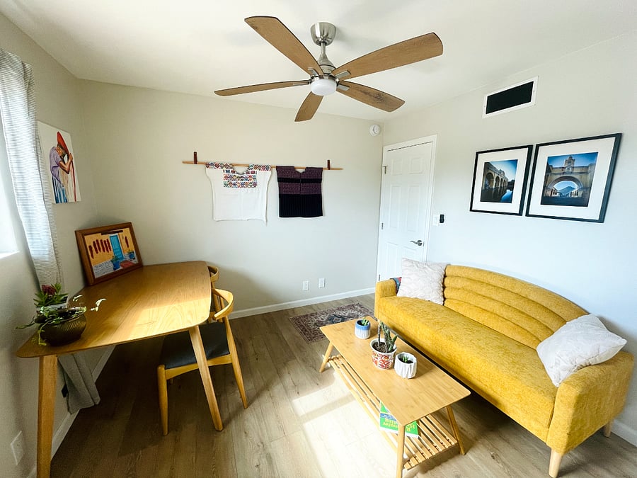View of office from bathroom