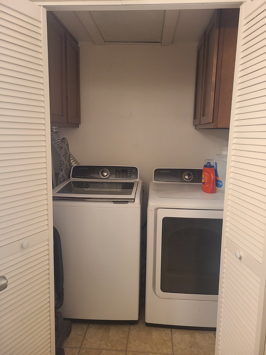 Full-size washer and dryer