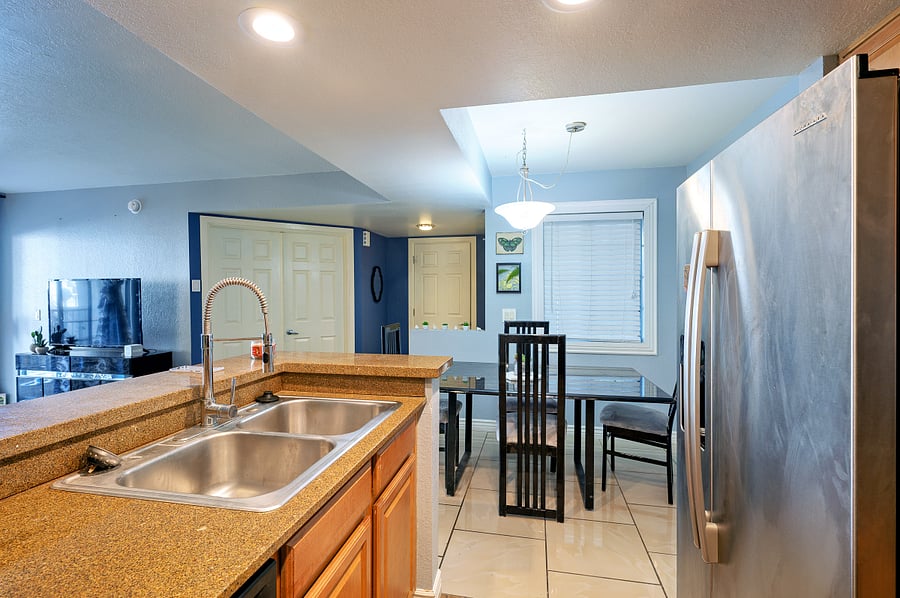 Kitchen, overlooking the dining room table