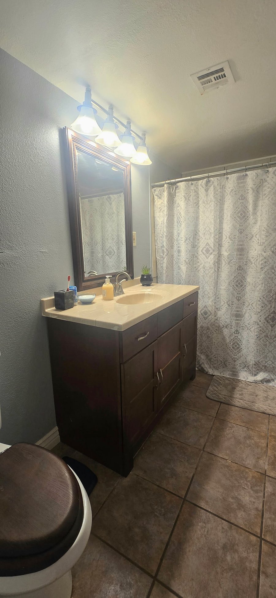 Bathroom attached to the master bedroom.