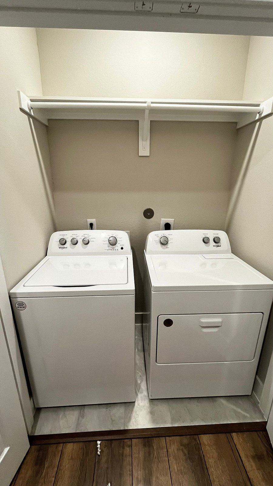 Separate and identical washer dryer area in both the units A and B 