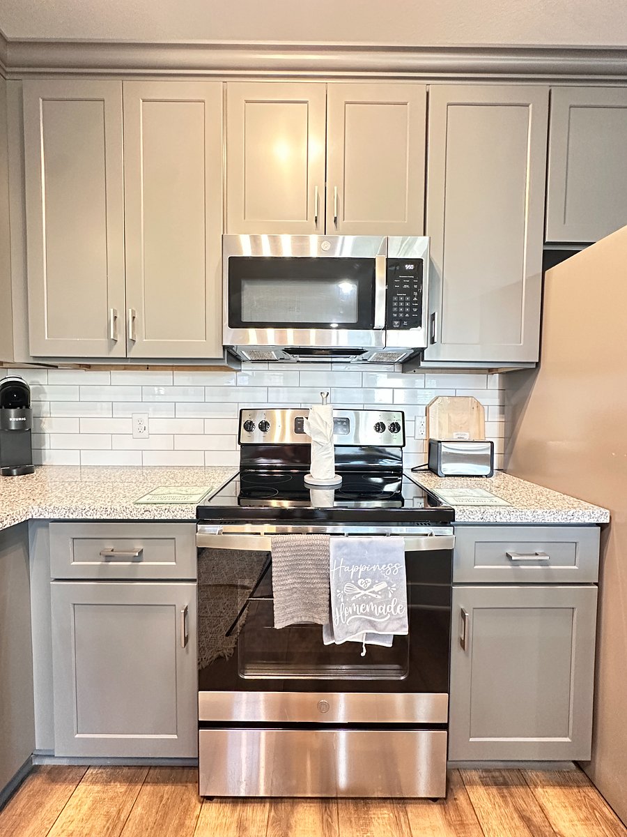 Fully furnished identical kitchen with brand new stainless steel appliances in both the units A and B