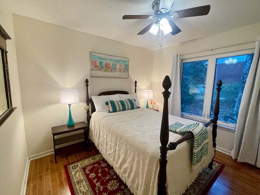 Full bedroom with antique four-poster bed