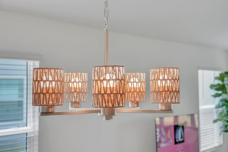Dining area lighting with dimmer switch