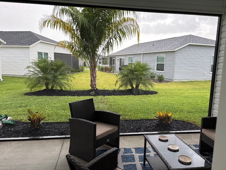 Landscaping complete!  Welcome to Wild Palms!