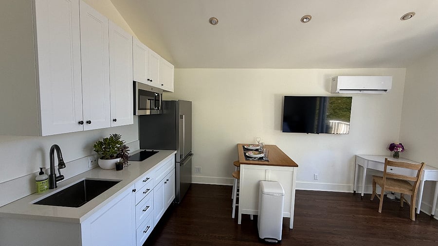 View of fully stocked kitchen 