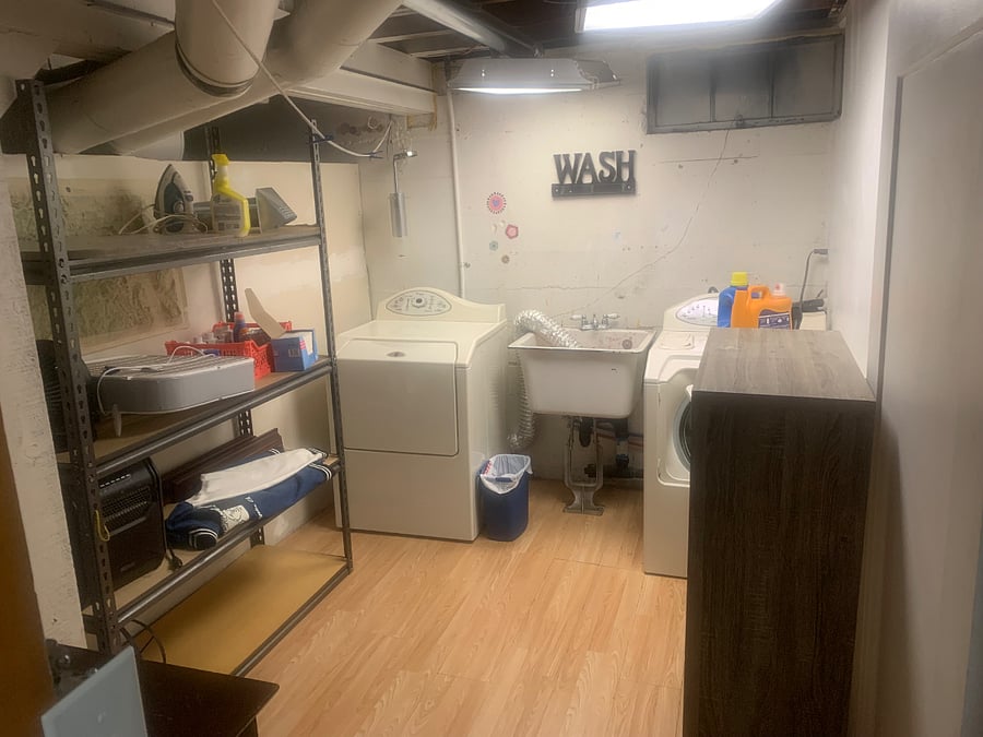 Laundry room.