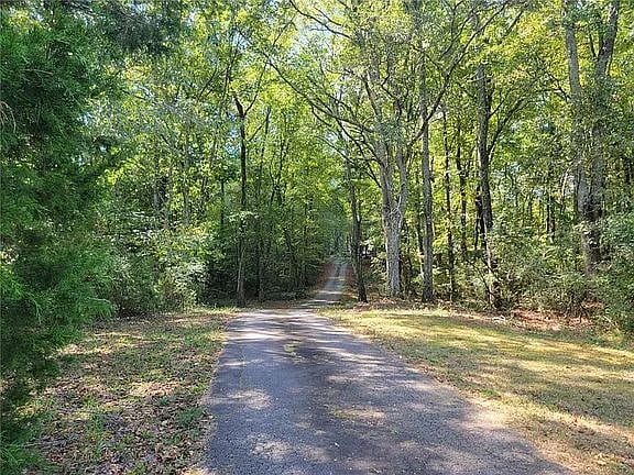 Beautiful private driveway leading to secluded home at the back of 17 acres.
