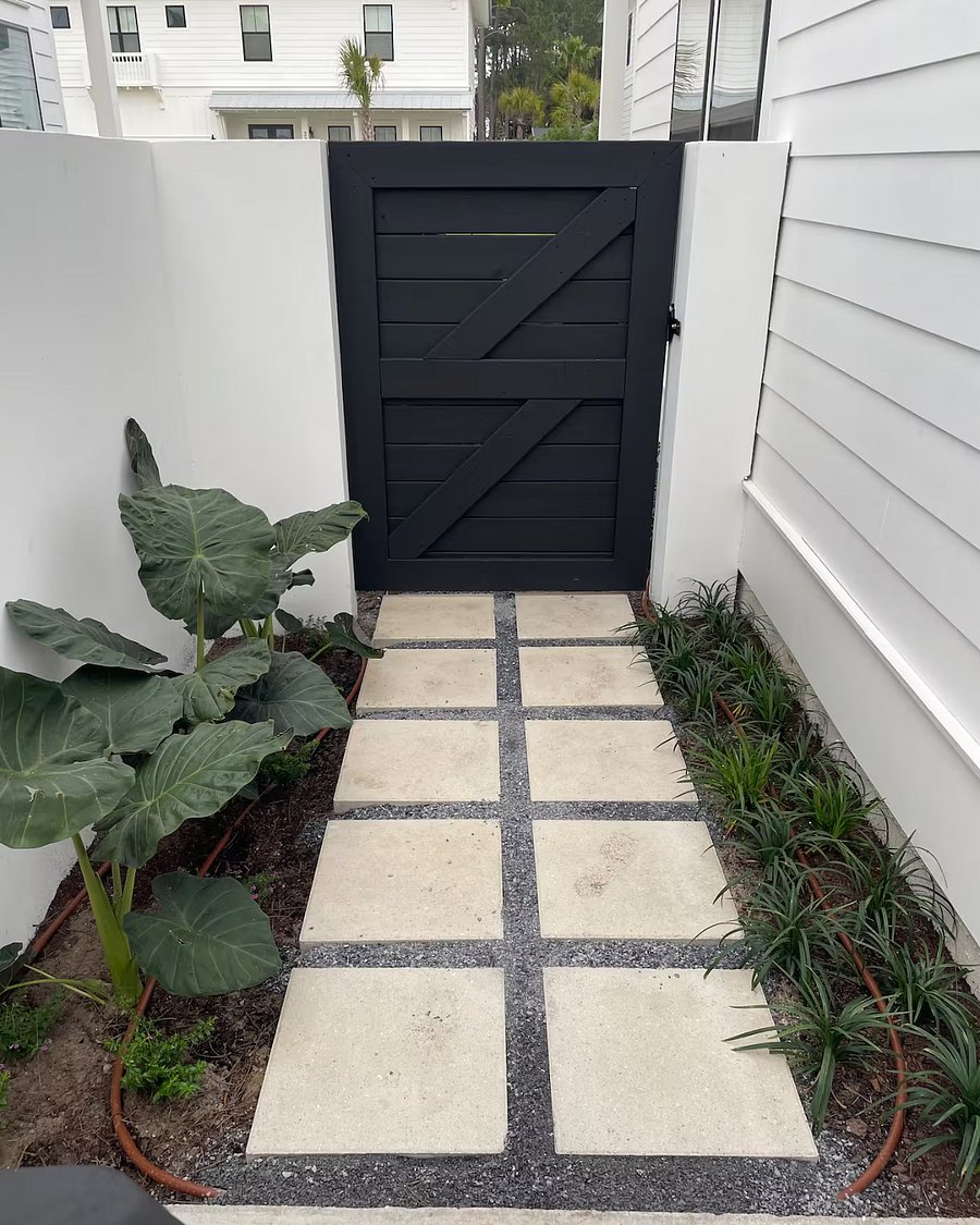 Backyard walkway