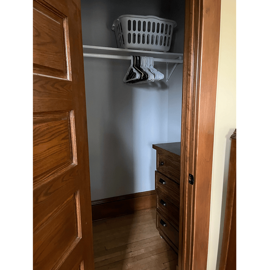 Spacious closet in the Master Bedroom.