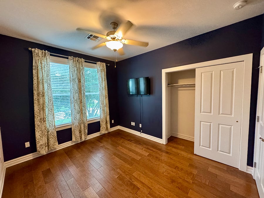 First guest bedroom. Will be furnished with queen memory foam mattress. Updated photo to come. 