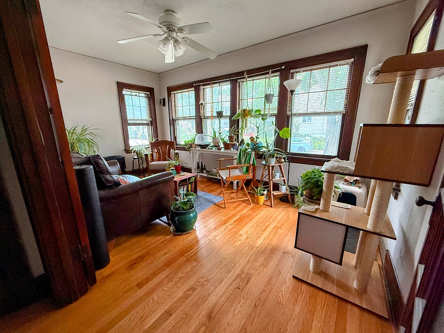 Shared four-season porch