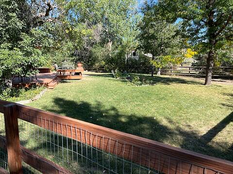 Fenced back yard