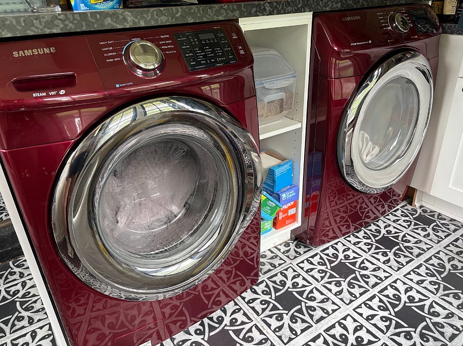 Mud room with updated laundry and lots of storage