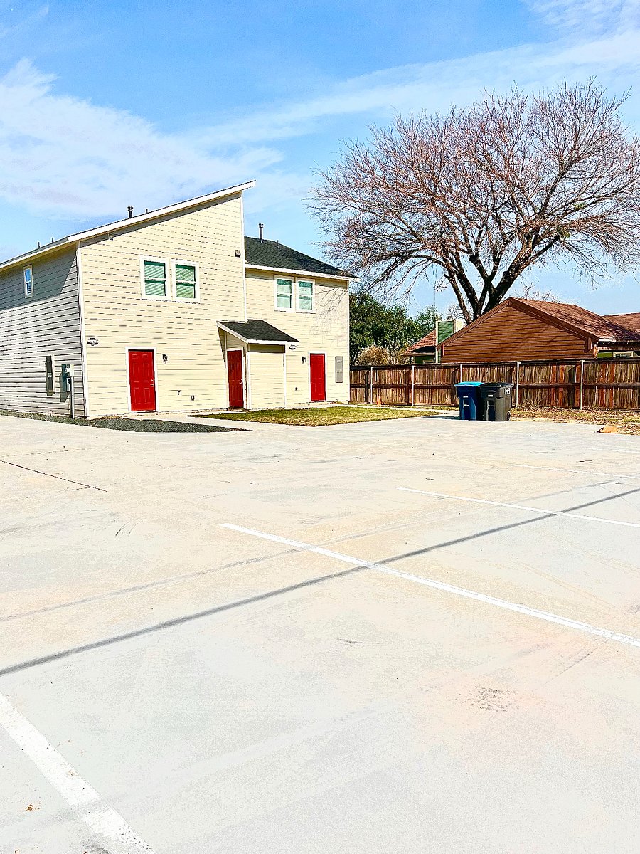 Dedicated parking lot, open space back area