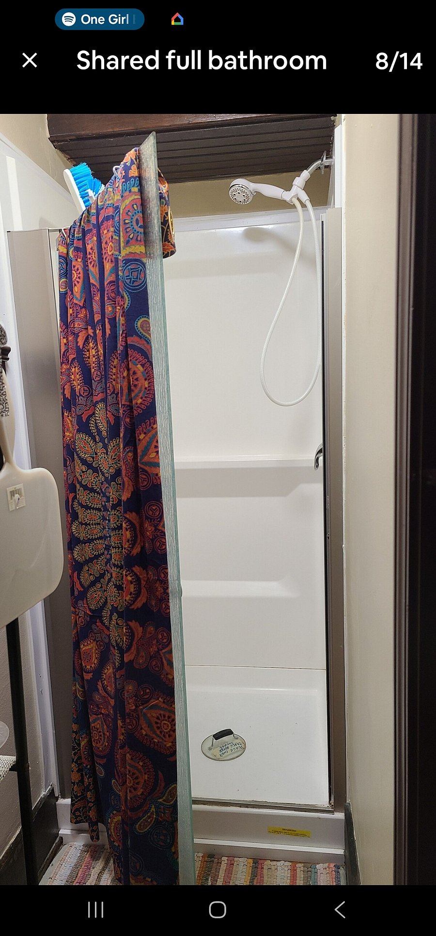 First-floor shower