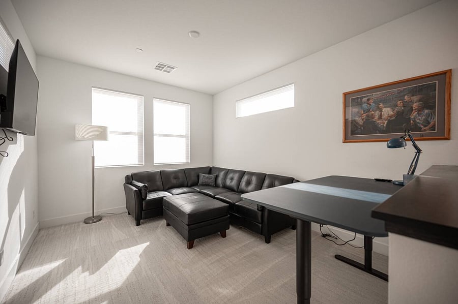 Loft with TV and desk