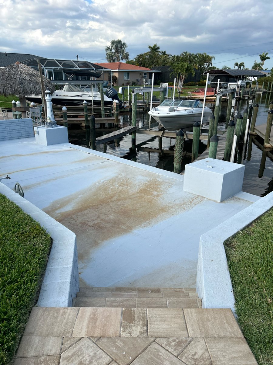 Steps to the deck